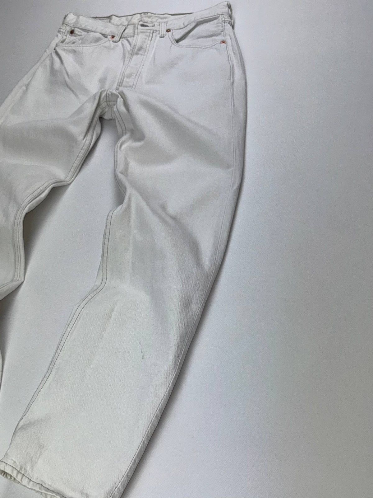 Levi's Vintage Clothing Rare Vintage Levi’s 501 White Denim – Made in USA W31 L32 Size US 31 - 7 Thumbnail