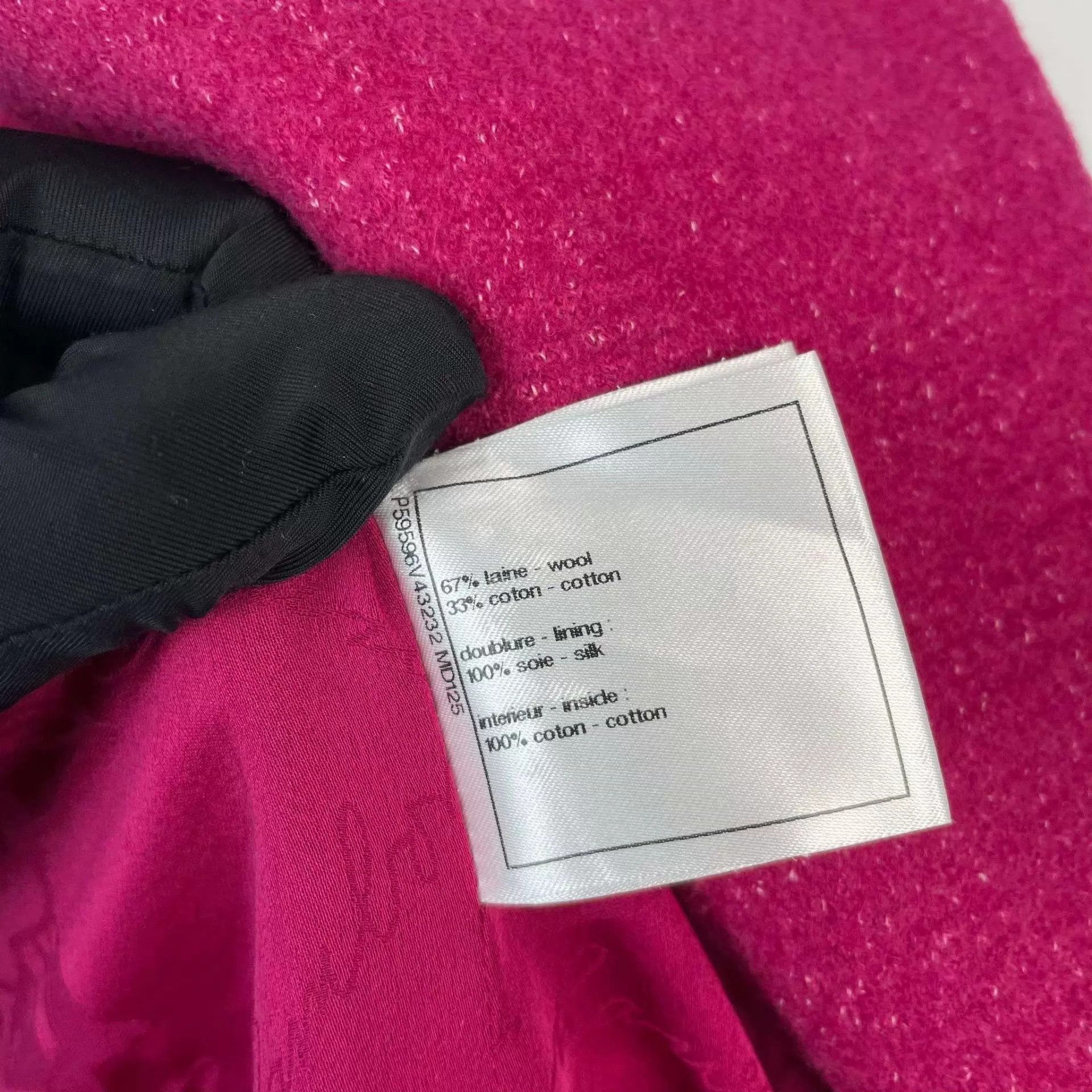 Chanel Chanel Pink Wool Jacket 34 EU Size XS / US 0-2 / IT 36-38 - 8 Thumbnail