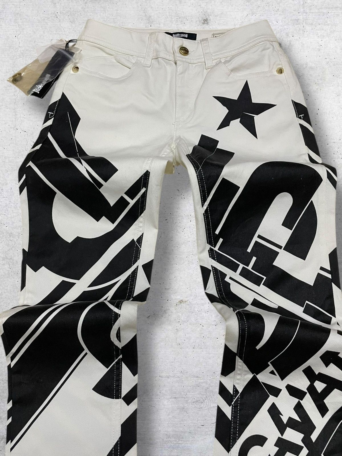 Just Cavalli DESIGNER JUST CAVALLI ICONIC FULLPRINT DESIGN ARCHIVE DENIM Size 24" / US 00 / IT 34 - 4 Thumbnail