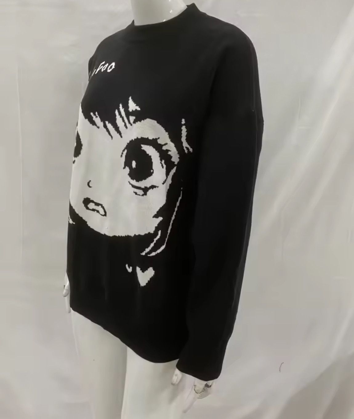 Other Retro Y2K Anime Girl Jacquard Pullover Knit Sweater Size US L / EU 52-54 / 3 - 2 Thumbnail