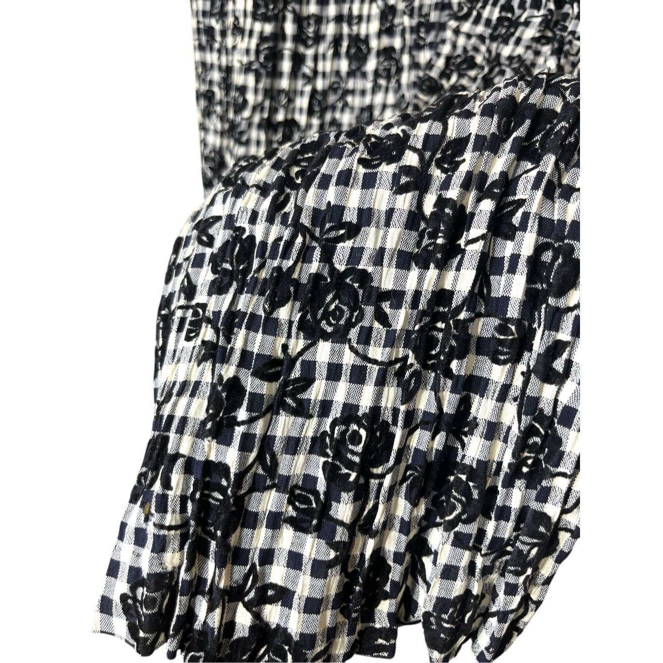 Coldwater Creek Vintage Coldwater Creek Black Cream Houndstooth Floral Print Size 34" / US 12 / IT 48 - 4 Thumbnail
