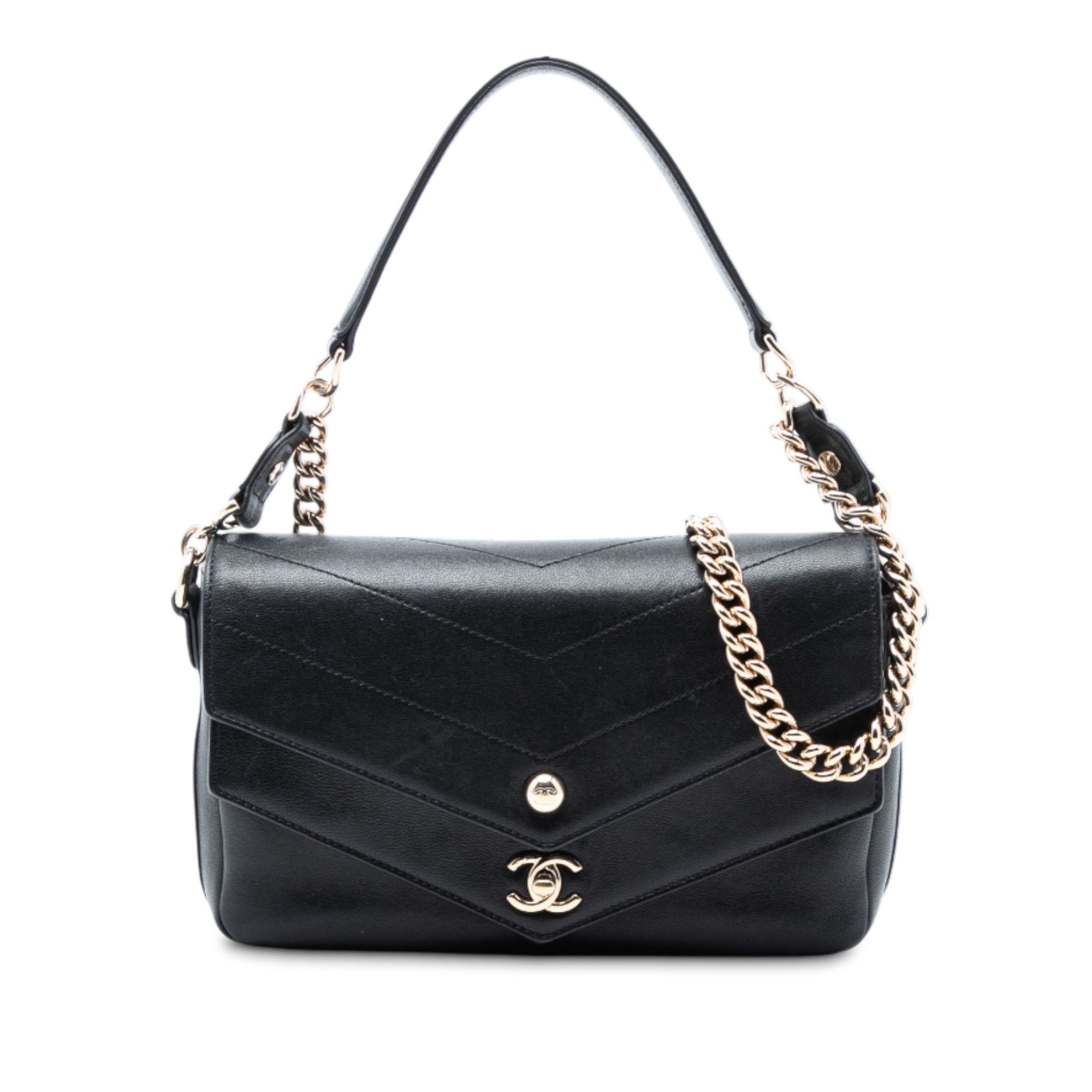 Chanel Chanel Mini Quilted Sheepskin Double Chevron Flap Size ONE SIZE - 1 Thumbnail