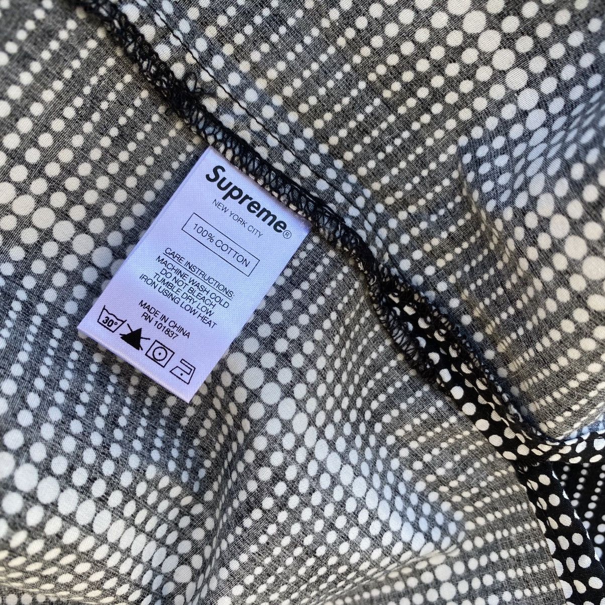 Supreme Dots Zip Up Shirt Black 2018 Button Up Designer