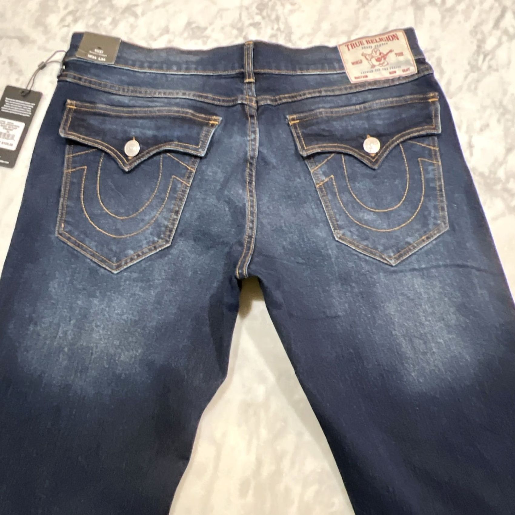 True Religion True Religion Ricky Jeans Men 34 Dark Woodland Wash Relax Straight SN Flap NWT Size US 34 / EU 50 - 6 Thumbnail