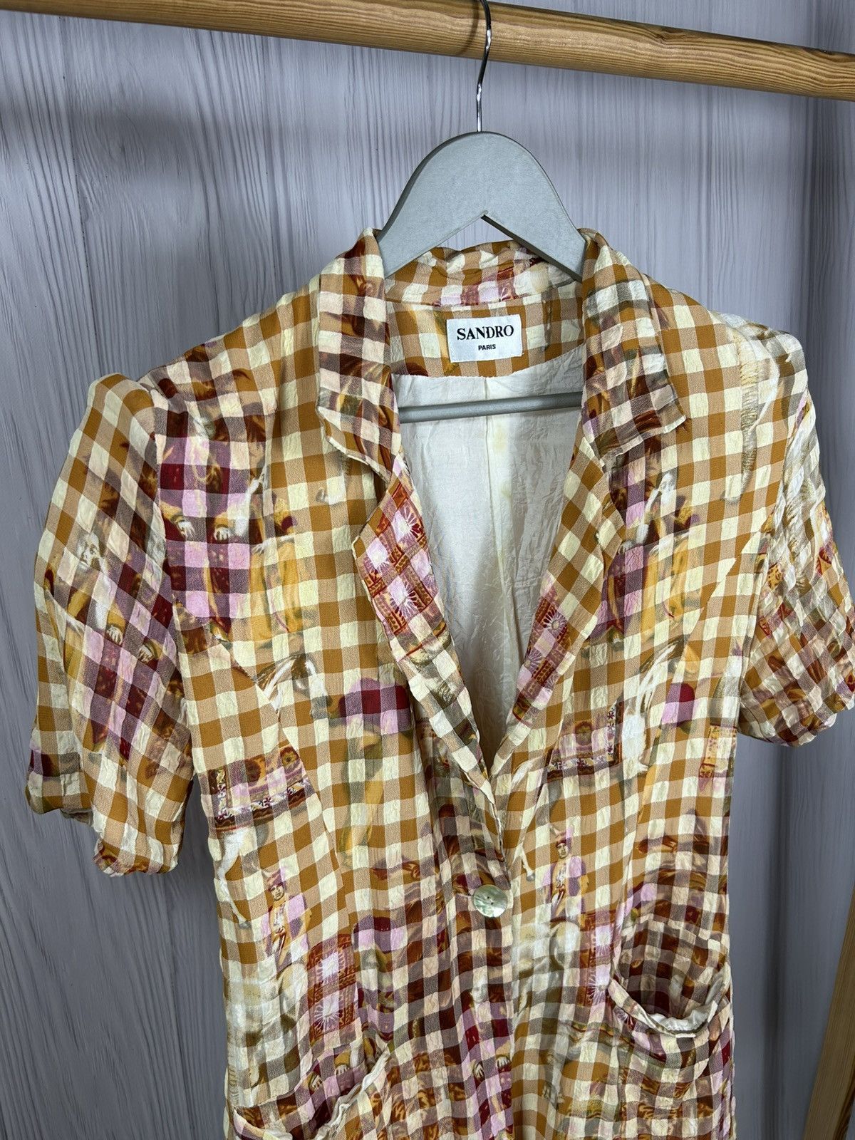 Designer × Sandro Vintage Sandro Blouse Shirt Size 2 Designer Size S / US 4 / IT 40 - 4 Thumbnail
