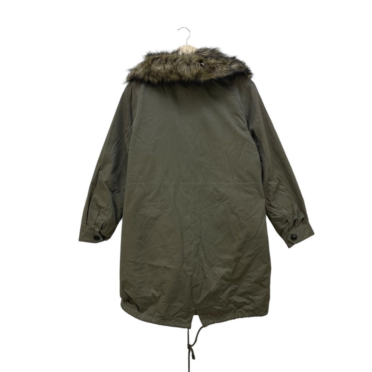 Japanese Brand 💥Japanese Brand Global Work Drape Faux Fur Parka Fistail Size M / US 6-8 / IT 42-44 - 2 Thumbnail