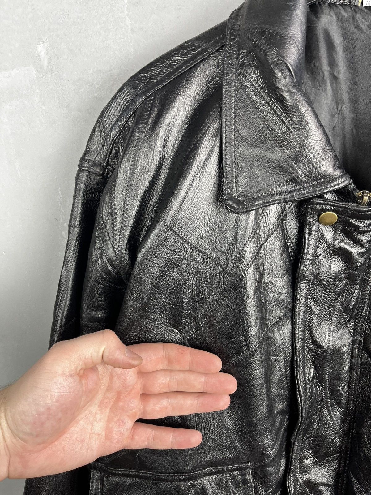 Genuine Leather × Vintage Vintage Leather Jacket bomber size L Size US L / EU 52-54 / 3 - 5 Thumbnail