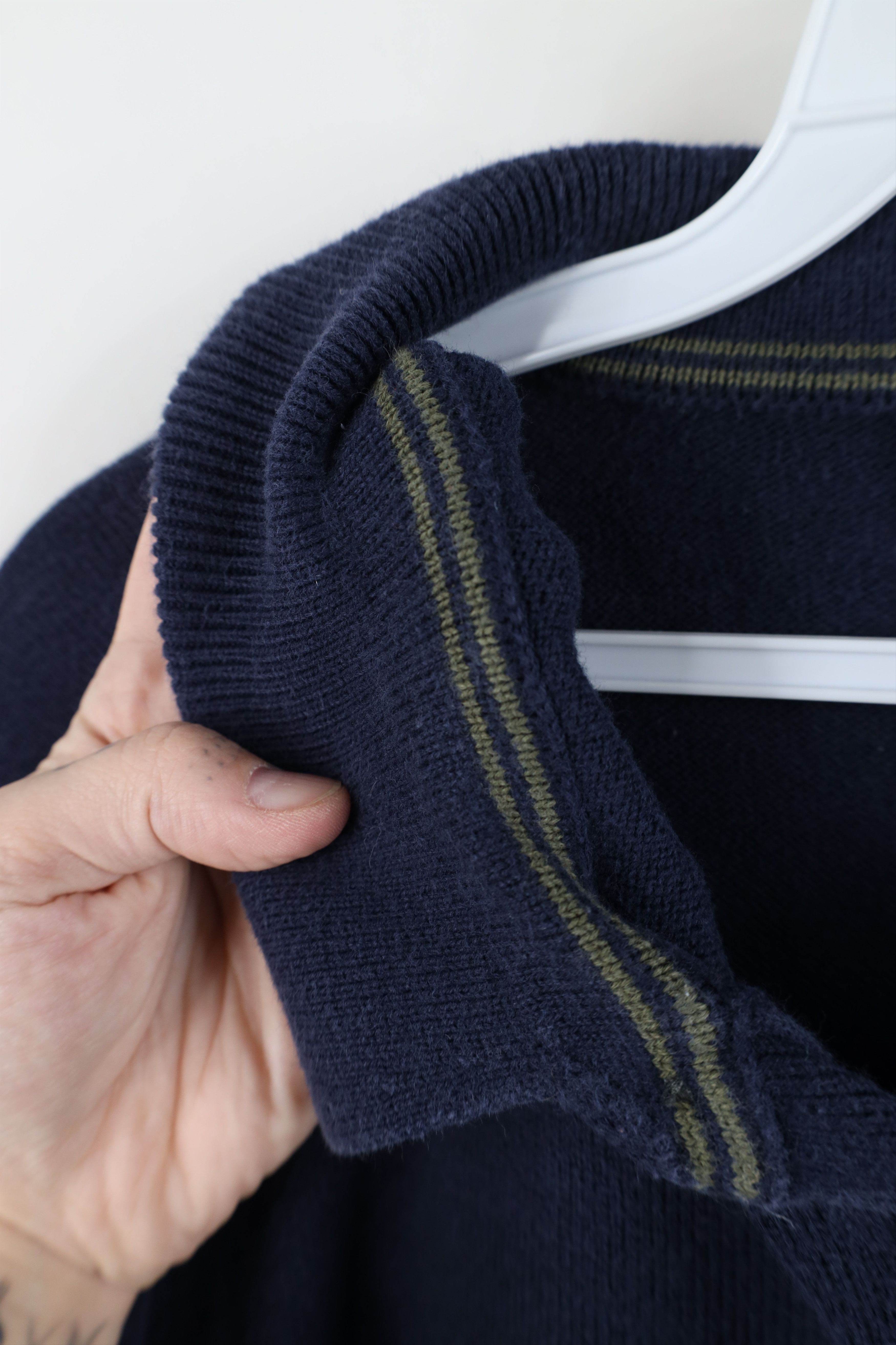 Eddie Bauer Vintage Eddie Bauer Blank Cotton Knit Collared Sweater Blue Size US M / EU 48-50 / 2 - 5 Thumbnail