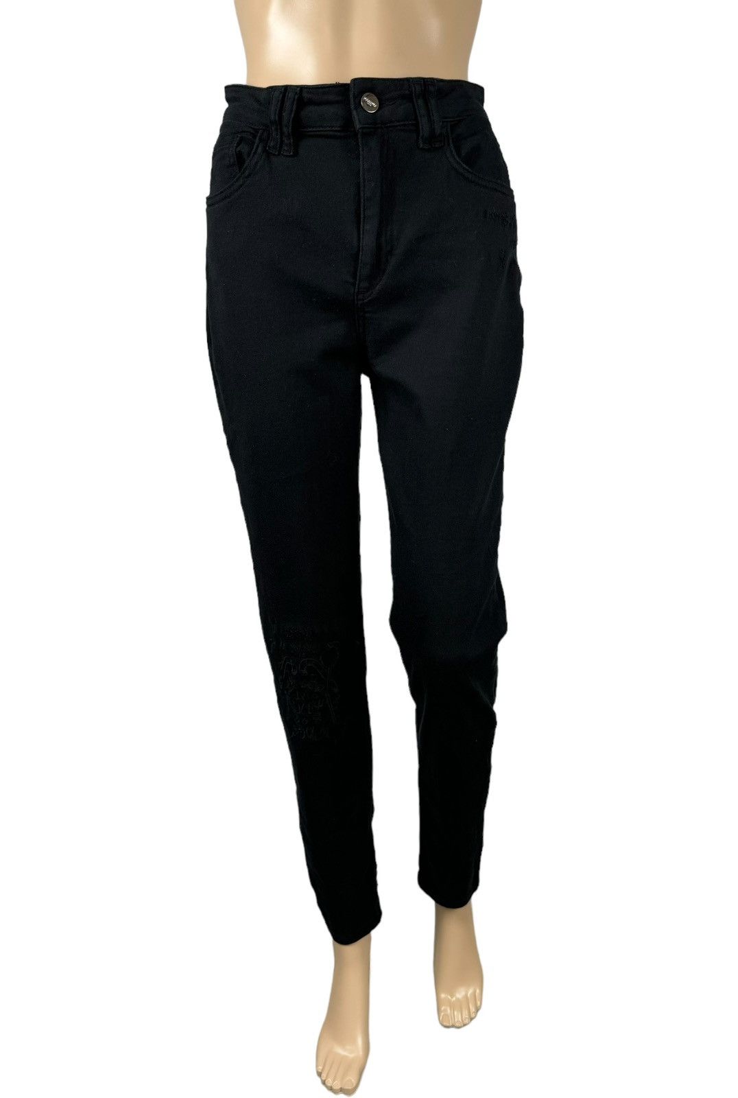 Designer Max&Moi Black Jeans Embroidered Sweet Collection size 38 Size 26" / US 2 / IT 38 - 2 Thumbnail
