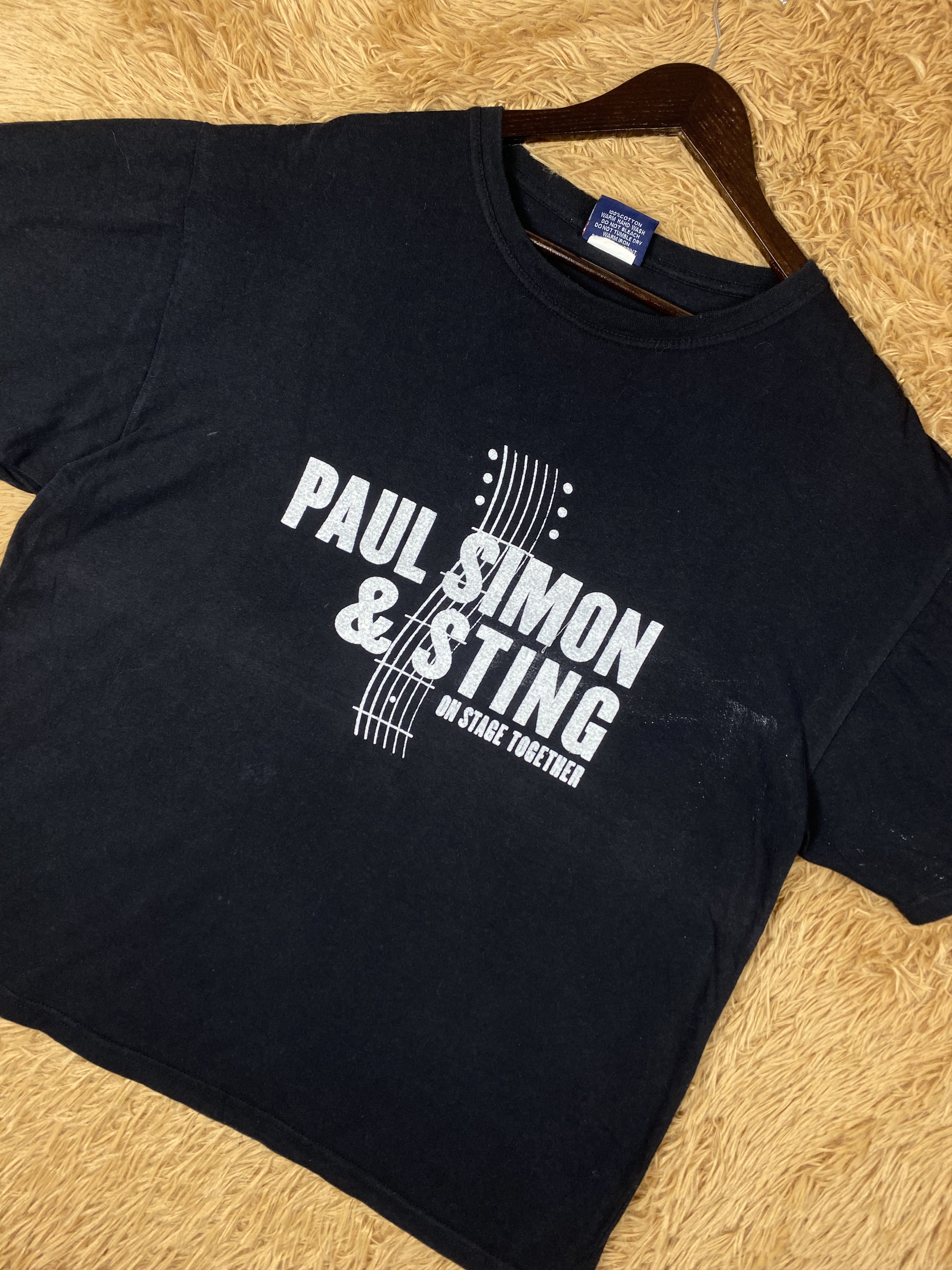 Band Tees Vintage Paul Simon & Sting Shorts Sleeve T-Shirts PT0091 Size US XL / EU 56 / 4 - 2 Thumbnail