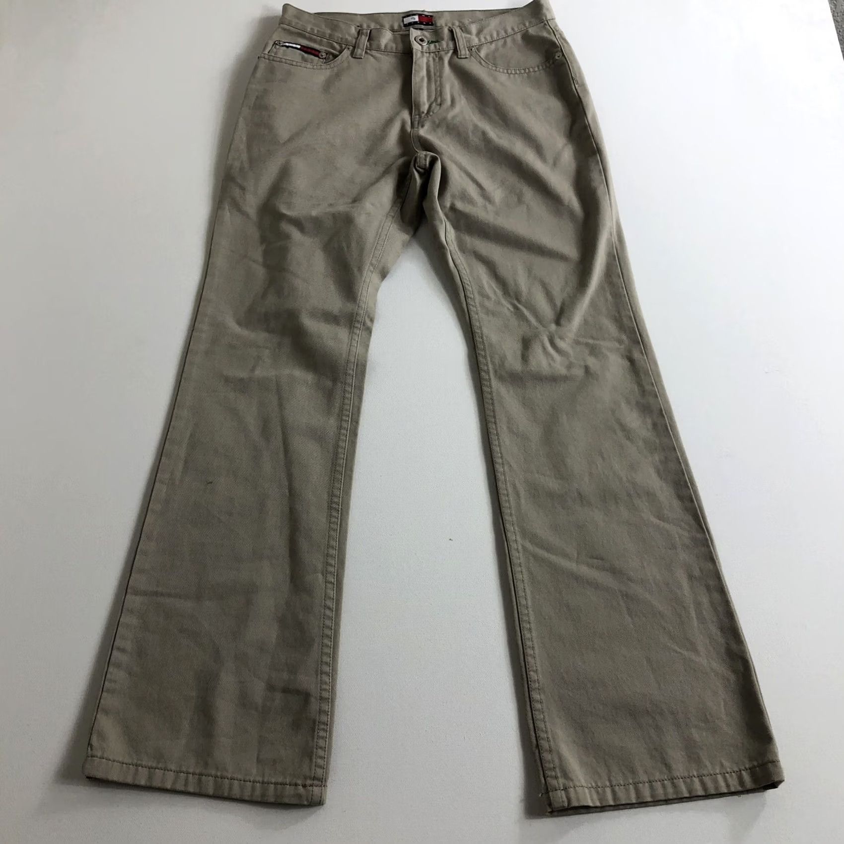 Tommy Hilfiger Tommy Hilfiger Vintage Jeans Juniors Tan Beige 7 Size Low Button Fabric Pants Size 28" / US 6 / IT 42 - 2 Thumbnail