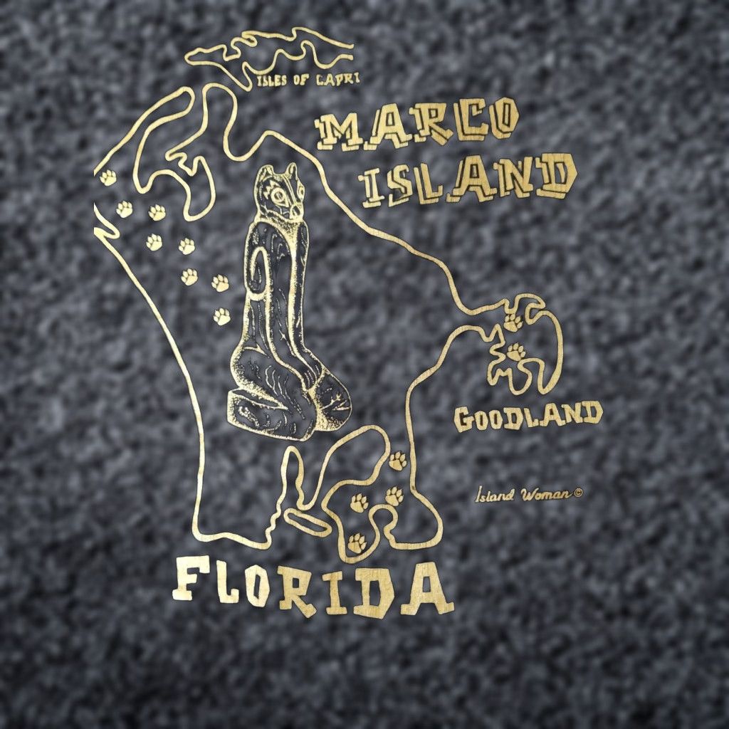 Anvil VINTAGE Anvil T-Shirt Marco Island Florida Map Short Sleeve Crew Neck XL Black 1980s 90s Beach Mens USA Size US XL / EU 56 / 4 - 1 Thumbnail