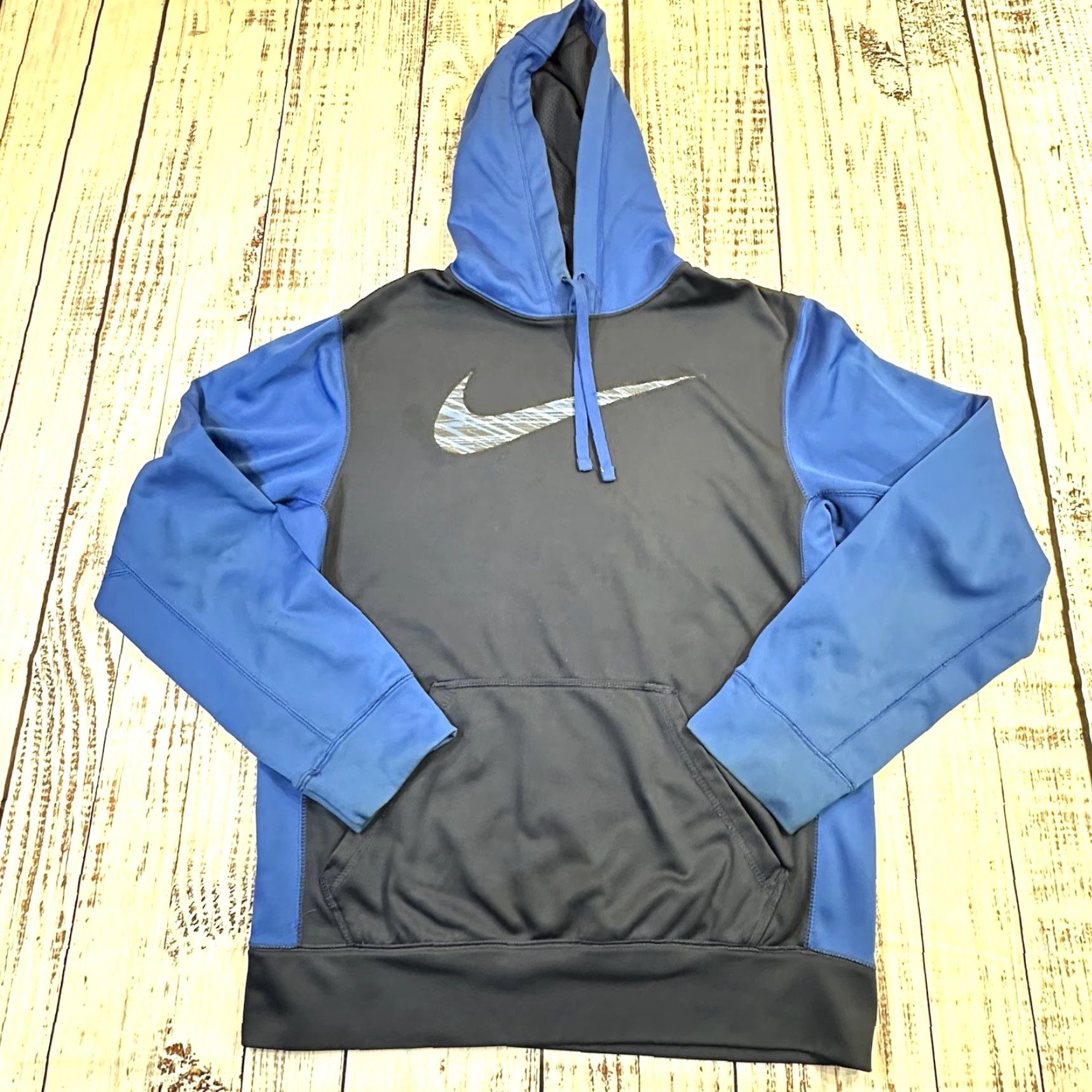 Nike Nike Therma-Fit Two-Tone Blue Color Blocked Logo Swoosh Men's Small Hoodie Size US S / EU 44-46 / 1 - 2 Thumbnail