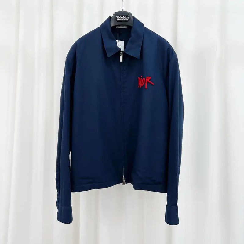 Dior Dior Men's Long Sleeve Navy Cotton Jacket 0089 Size US M / EU 48-50 / 2 - 1 Thumbnail