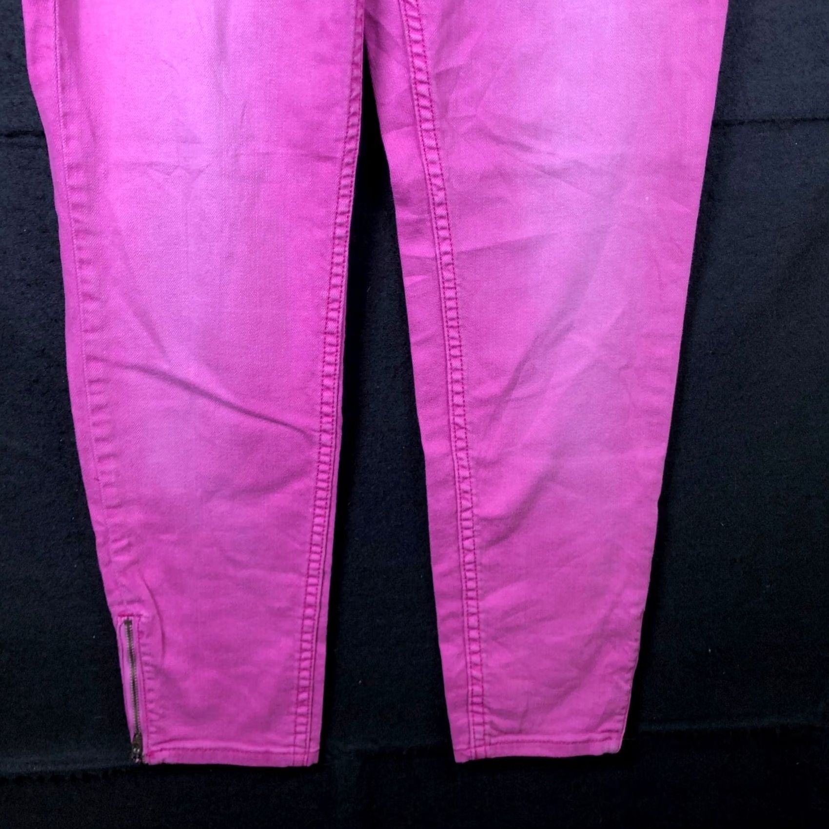 American Eagle Outfitters American Eagle Womens Jeans Bright Purple Low Rise Ankle Zip Jegging Stretch 8 Size 30" / US 8 / IT 44 - 3 Thumbnail