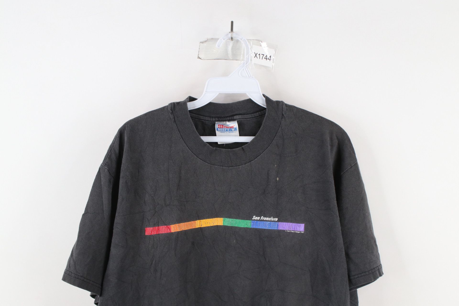 Vintage Vintage 90s Don't Panic Designs Rainbow LGBTQ T-Shirt Size US L / EU 52-54 / 3 - 2 Thumbnail