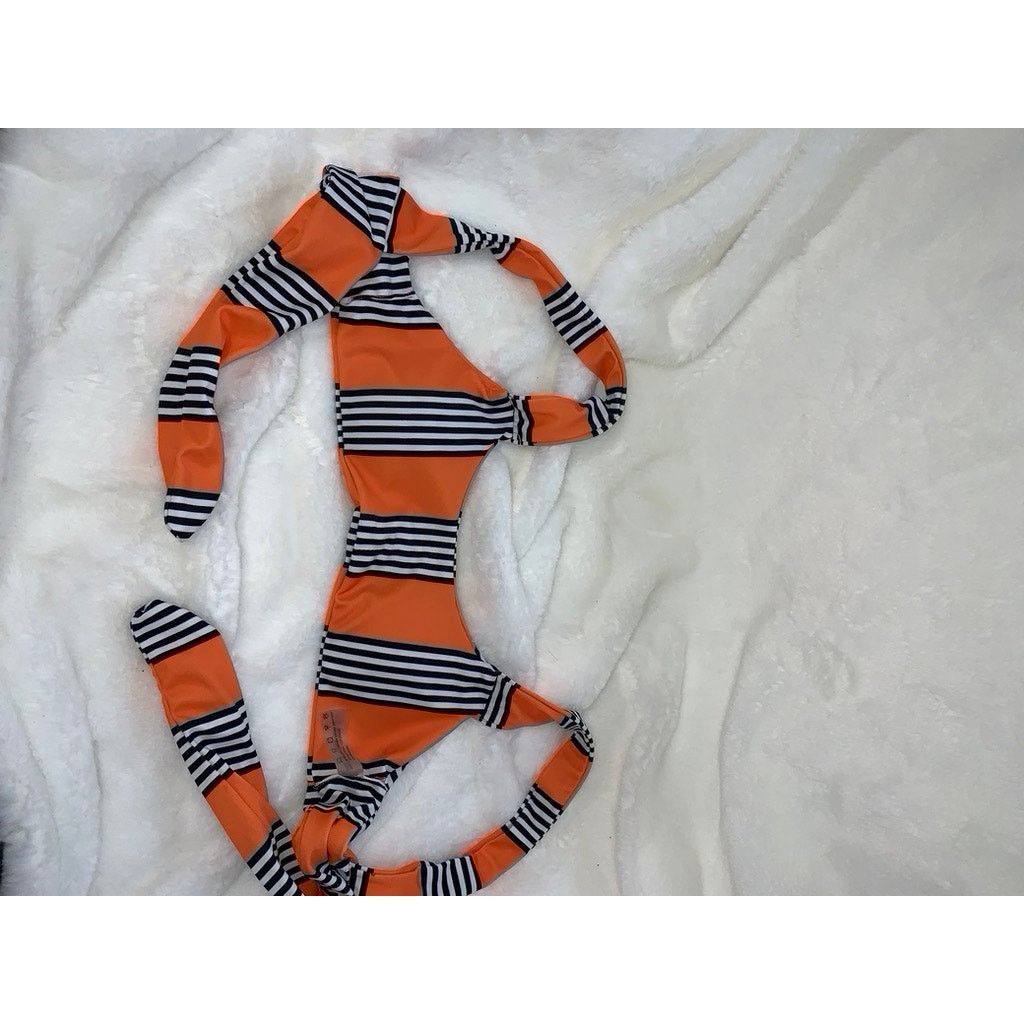 ZAFUL Zaful Women's Striped Bikini Set Multicolor Size Small Beach Size ONE SIZE - 5 Thumbnail