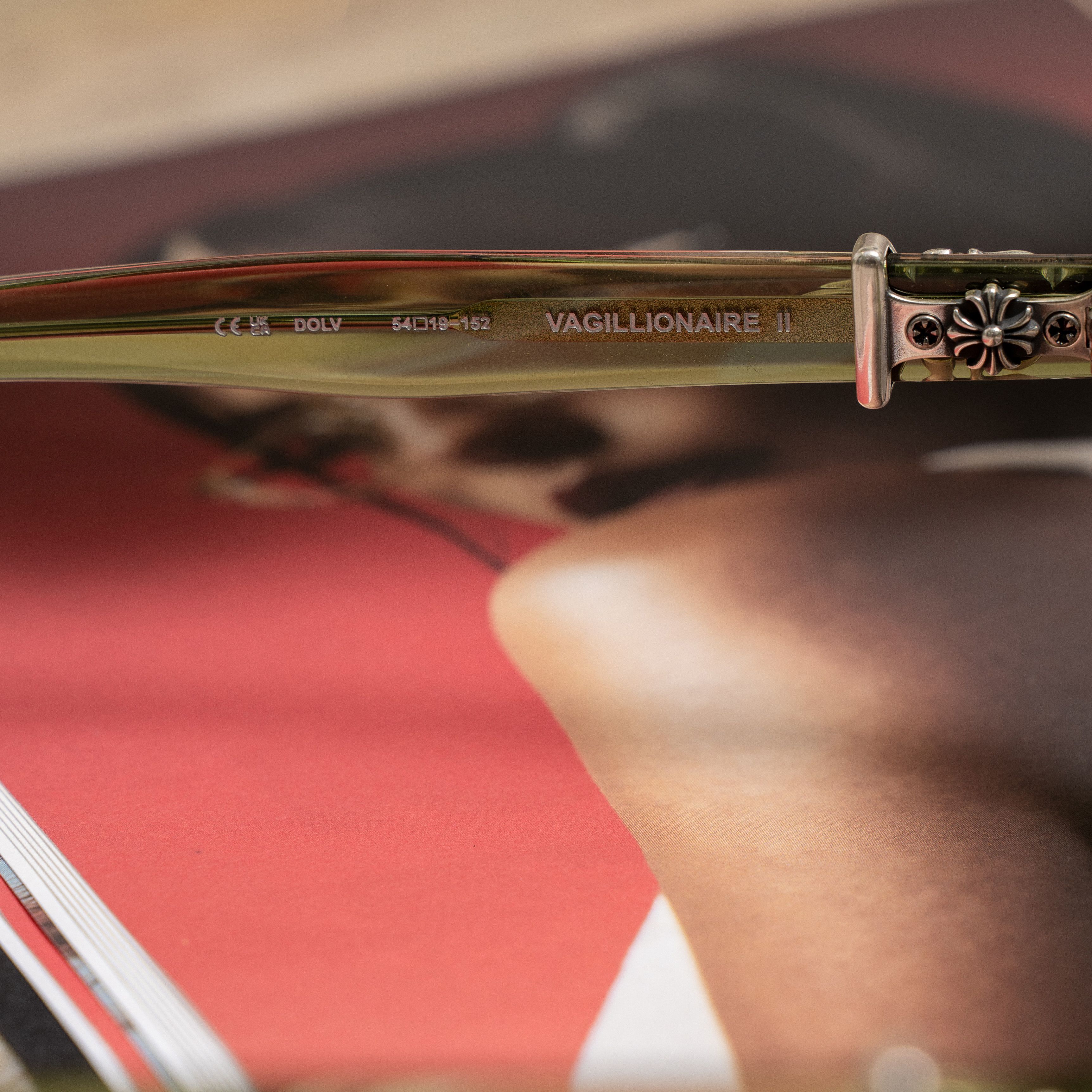 Chrome Hearts Chrome Hearts VAGILLIONAIRE II Dark Olive Glasses Size ONE SIZE - 6 Thumbnail