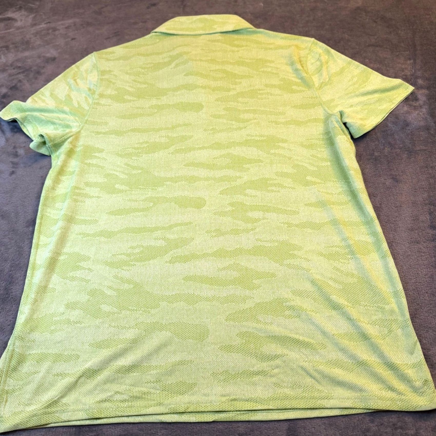 Vintage DSG Polo Shirt Camouflage Short Sleeve Mens M Green Jacquard Moisture Wicking Button Logo Golf Shirt Casual Activewear Shirt Size US M / EU 48-50 / 2 - 4 Thumbnail