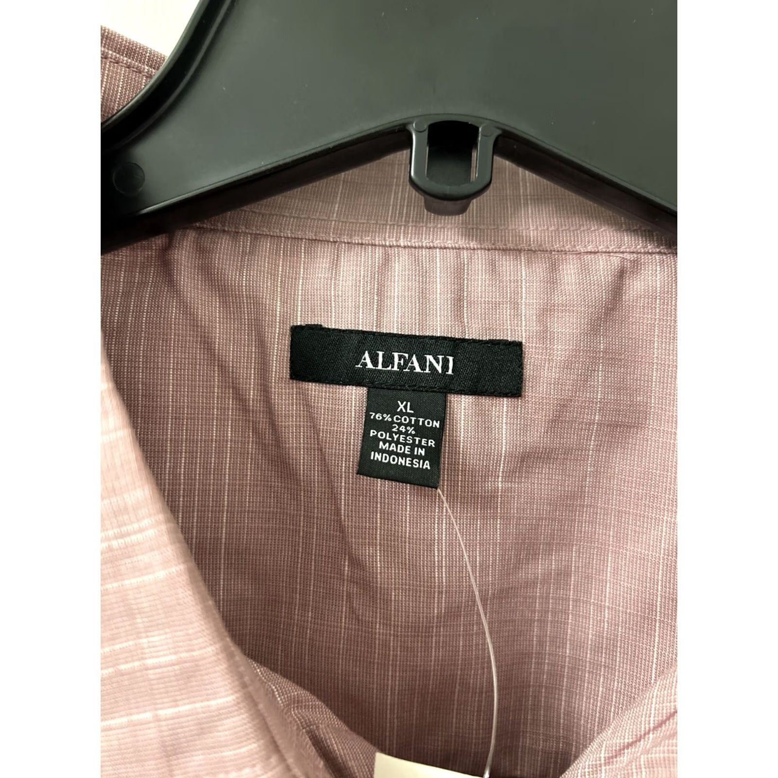 Alfani VINTAGE Alfani Shirt Mens XL Matte Rose Red Button-Down Pockets Long Sleeve Mens Regular Fit Dress Shirt Size US XL / EU 56 / 4 - 5 Thumbnail
