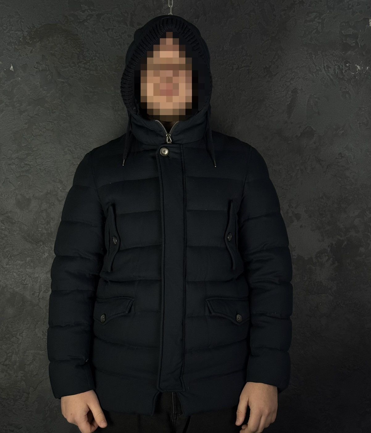Herno HERNO Norfolk Men's Down Jacket Navy Blue Size 50 Size US M / EU 48-50 / 2 - 2 Thumbnail