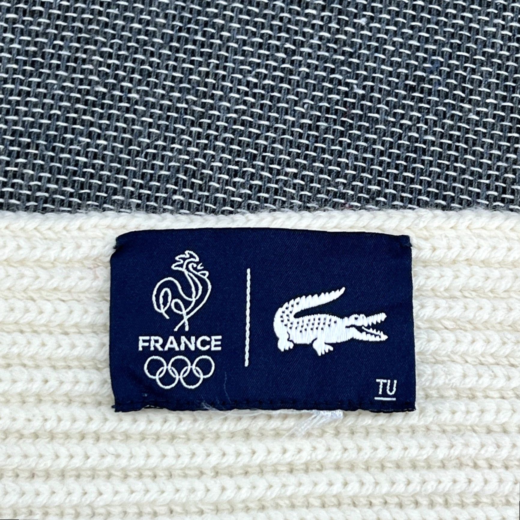 Lacoste LACOSTE France Olympic Games Tribute Scarf Limited Edition 100% Wool Crocodile Scarf Multicolor Unisex Wool 70 inches Mens Womens Boys Girls Size ONE SIZE - 4 Thumbnail