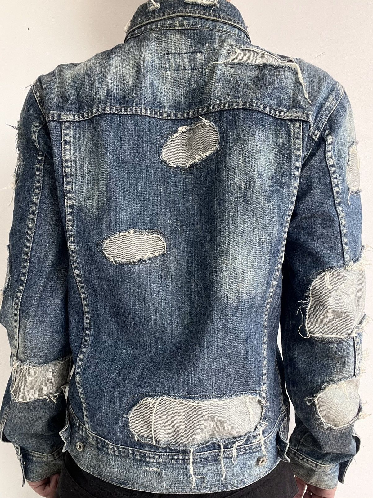 Dolce & Gabbana AW04 Dolce&Gabbana Reconstructed Denim Jacket Size US L / EU 52-54 / 3 - 4 Thumbnail