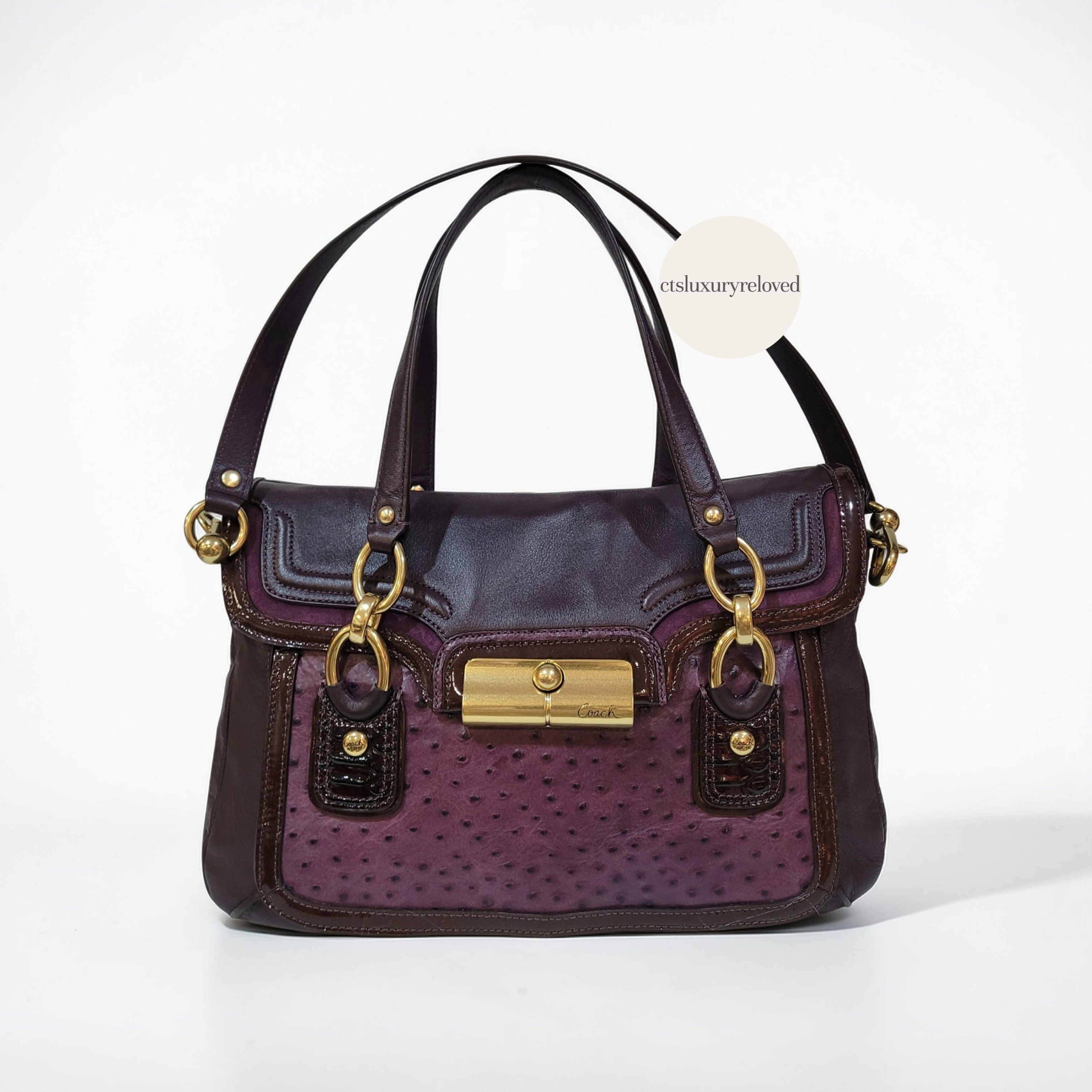 Coach Coach Kristin Spectator Ostrich Embossed Leather Satchel Size ONE SIZE - 1 Thumbnail