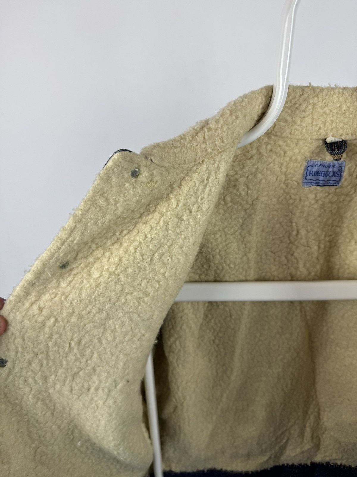 Vintage Vintage Roebucks Sears Sanforized Denim Sherpa Jeans Jacket Size US S / EU 44-46 / 1 - 7 Thumbnail
