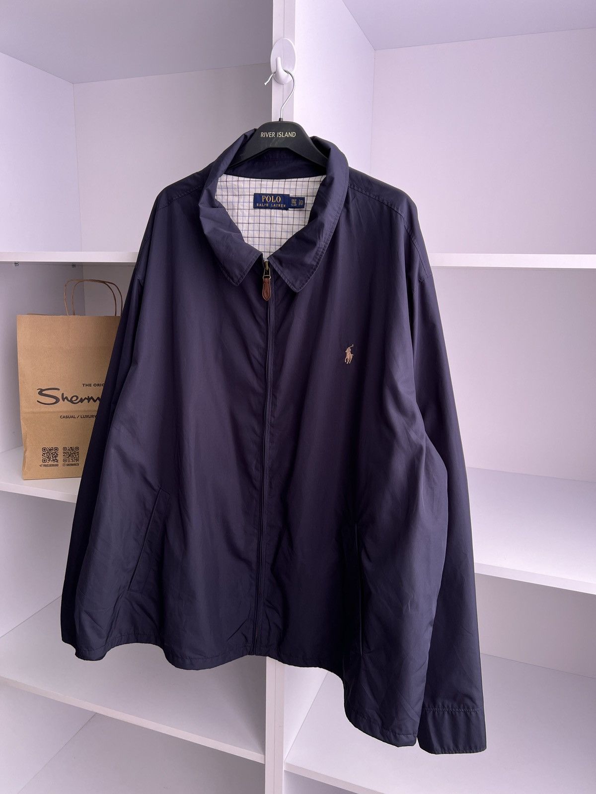 Polo Ralph Lauren × Vintage Vintage Polo Ralph Lauren Navy Jacket Size US XXL / EU 58 / 5 - 3 Thumbnail