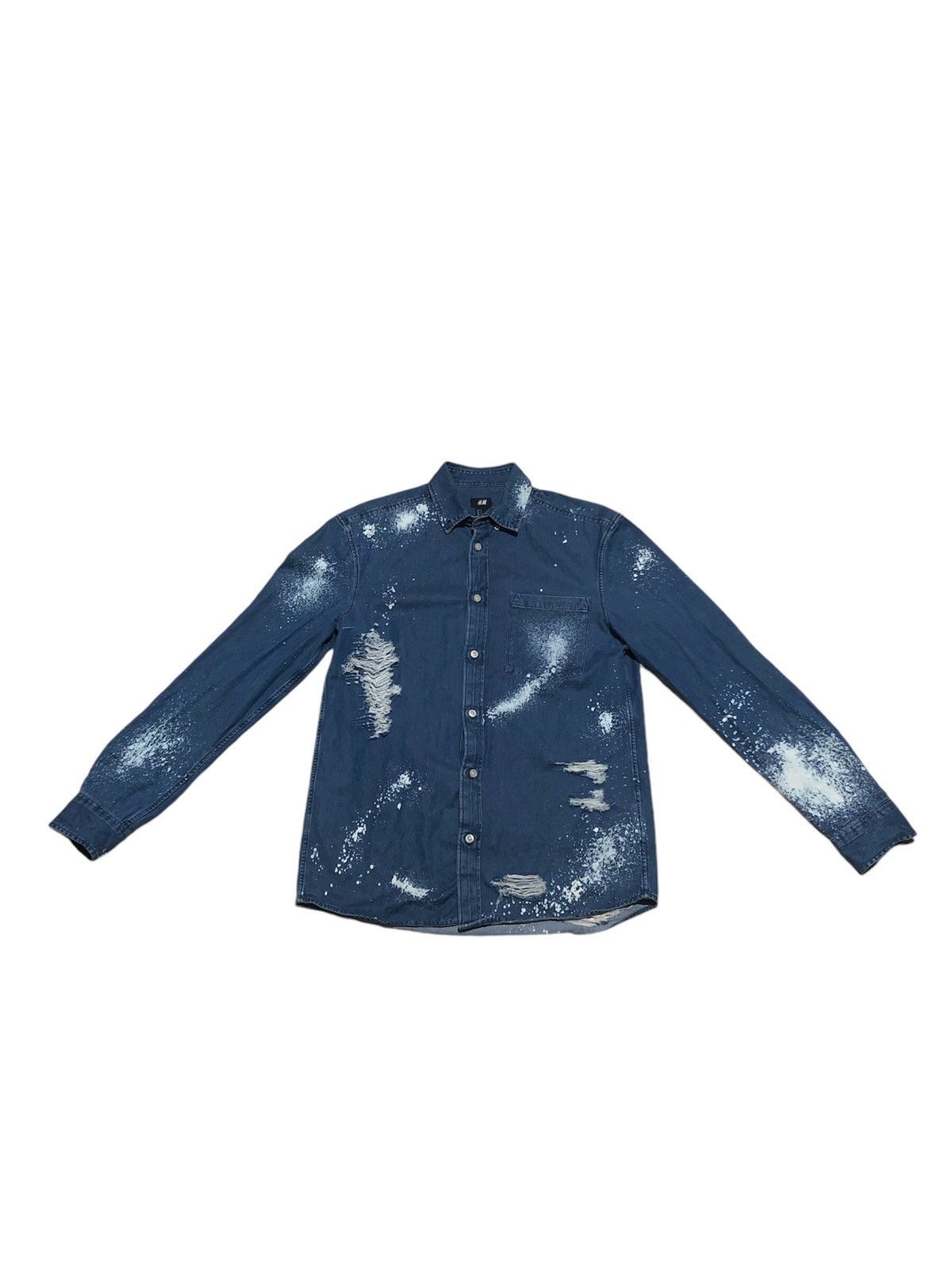 H&M h&m button shirt distress Size US M / EU 48-50 / 2 - 2 Thumbnail