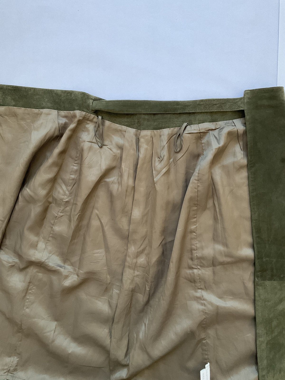 Vintage Suede wrap skirt with bangs Size 26" / US 2 / IT 38 - 7 Thumbnail