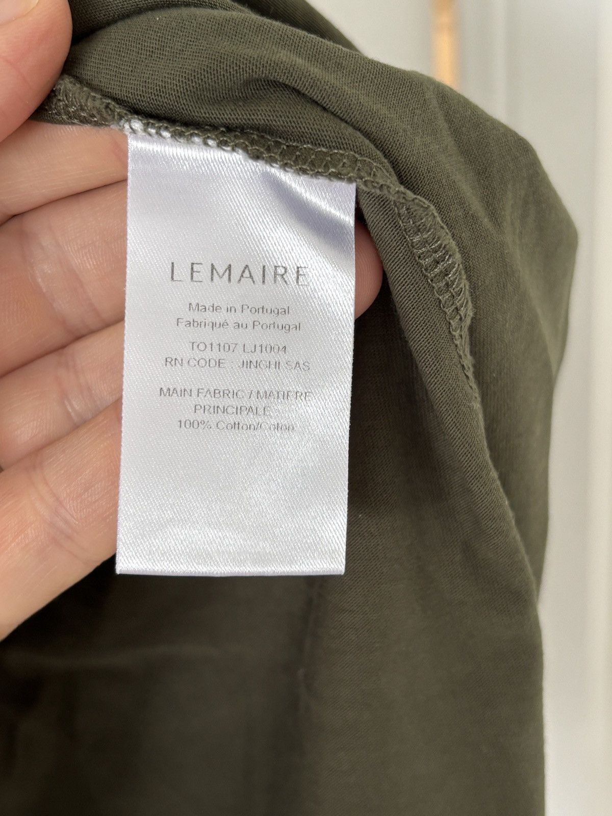 Lemaire SS Patch pocket tee, khaki green, XL Size US XL / EU 56 / 4 - 2 Thumbnail