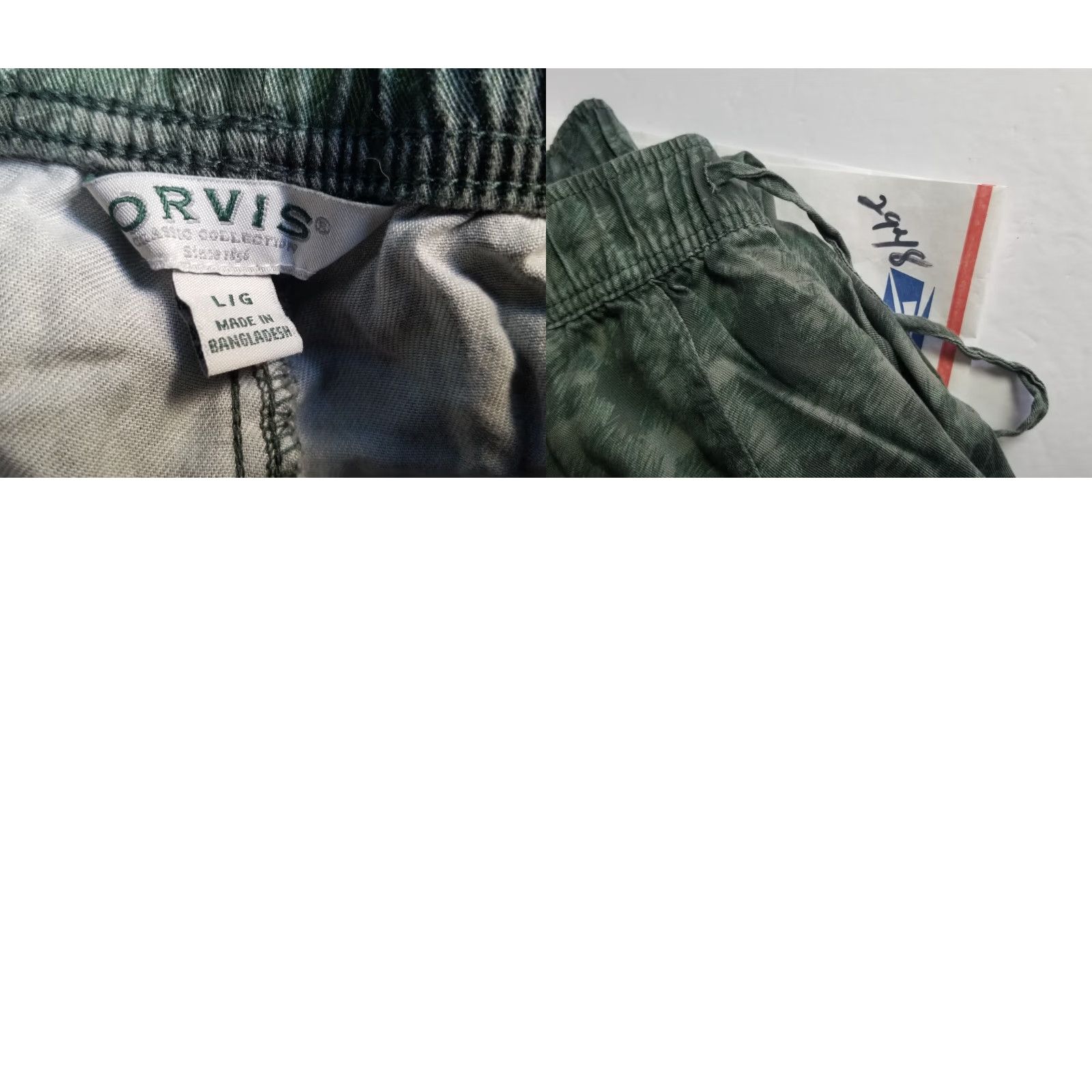 Orvis VINTAGE Orvis Jogger Pants Womens L Camouflage Lounge Drawstring Elastic Waist Size 36" / US 14 / IT 50 - 8 Thumbnail