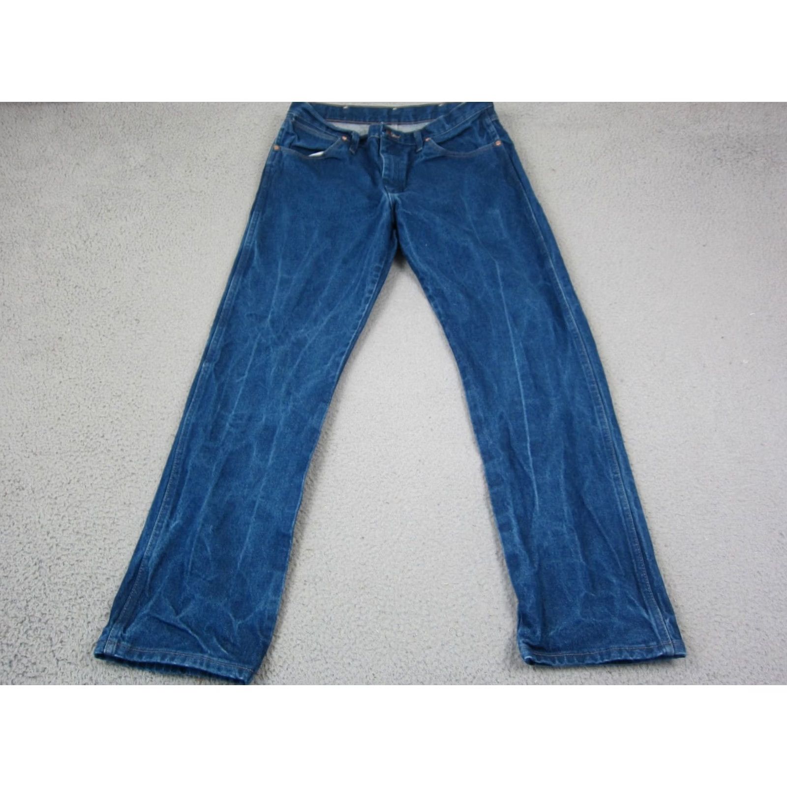Wrangler Wrangler Jeans Men 36x32 Denim Blue 5-Pocket Straight Regular Mid Rise Cowboy Cut 13MWZ Y2K Vintage 90s Western Mens Wrangler Cowboy Cut Jeans Size US 36 / EU 52 - 3 Thumbnail