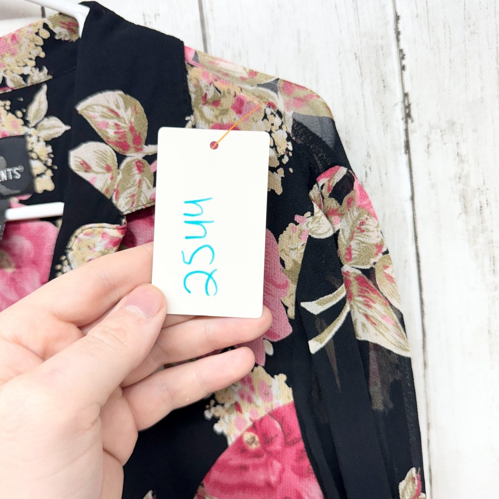 Vintage Vtg Requirements Blouse Sz 8 Floral Sheer Long Sleeve Button Size M / US 6-8 / IT 42-44 - 4 Thumbnail