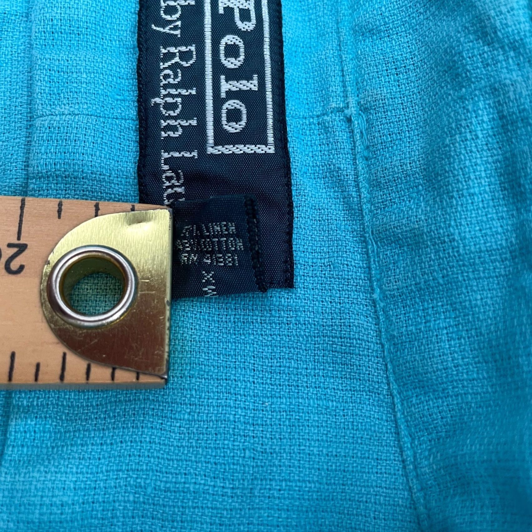 Polo Ralph Lauren VINTAGE Polo Ralph Lauren Shirt Men Adult Medium Blue Linen Cotton Button-Up Short Sleeve M Blue Polo Shirt 90s Mens Size US M / EU 48-50 / 2 - 5 Thumbnail