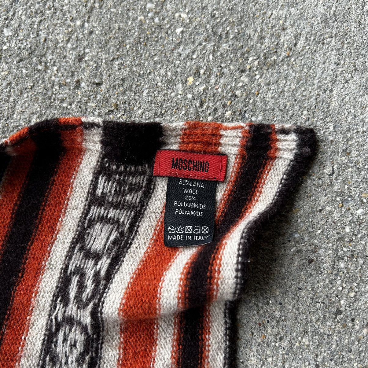 Moschino × Vintage vintage Y2K Moschino brown and orange spell out scarf Size ONE SIZE - 5 Thumbnail