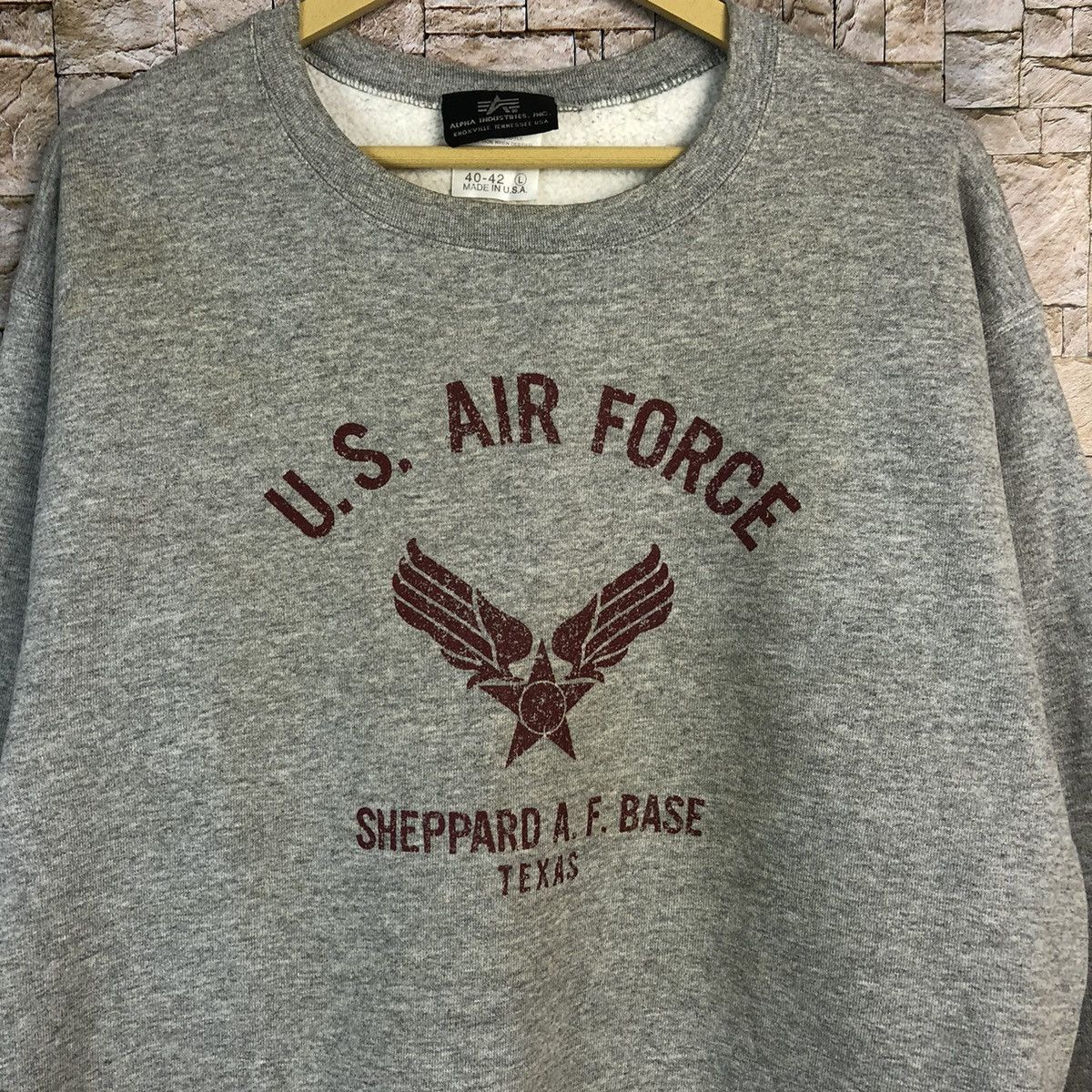 Alpha Industries × Vintage Alpha Industries U.S Air Force Grey Sweatshirt #A796 Size US L / EU 52-54 / 3 - 5 Thumbnail