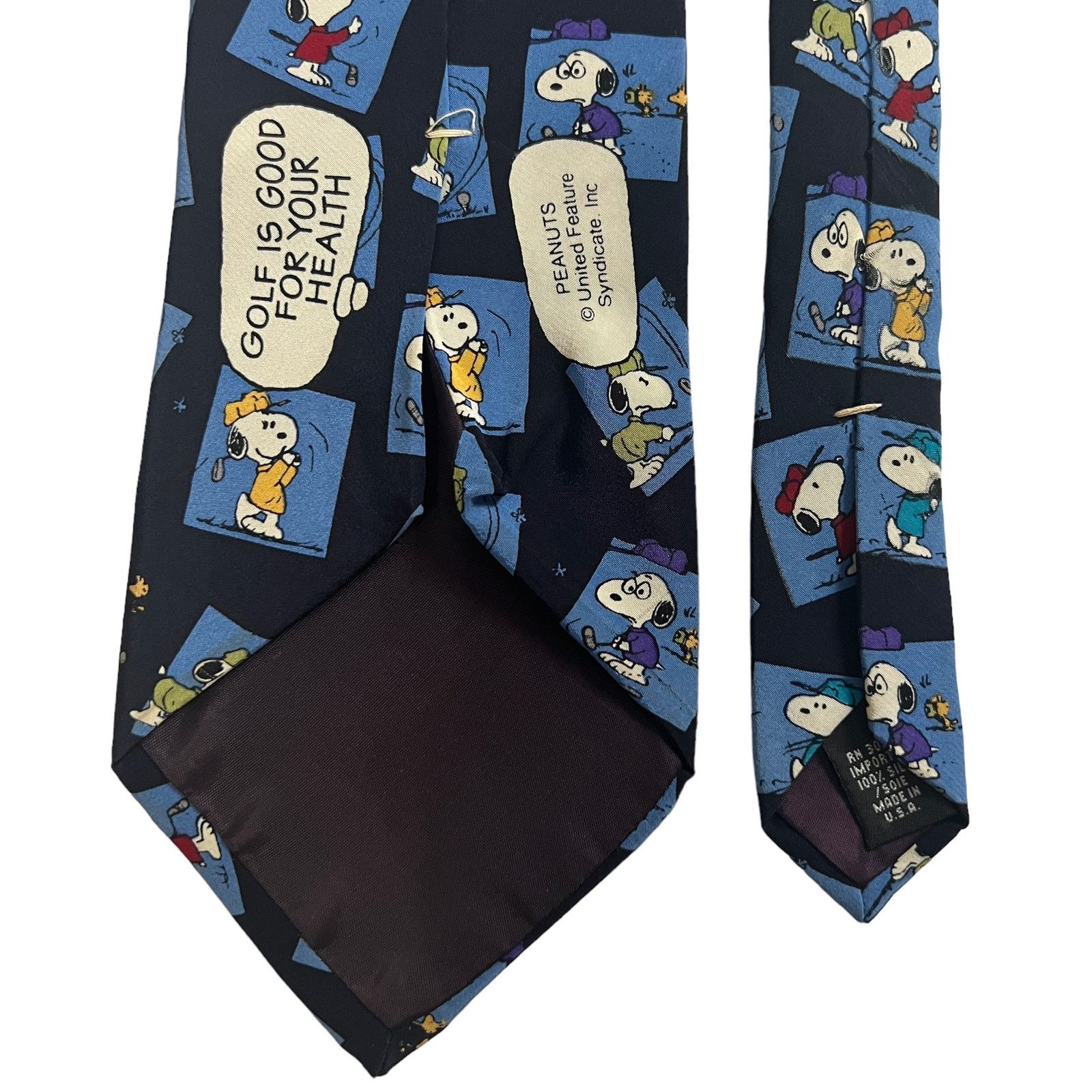 Peanuts Snoopy & Friends Peanuts Golf is Good for Your Health Tie Size ONE SIZE - 5 Thumbnail