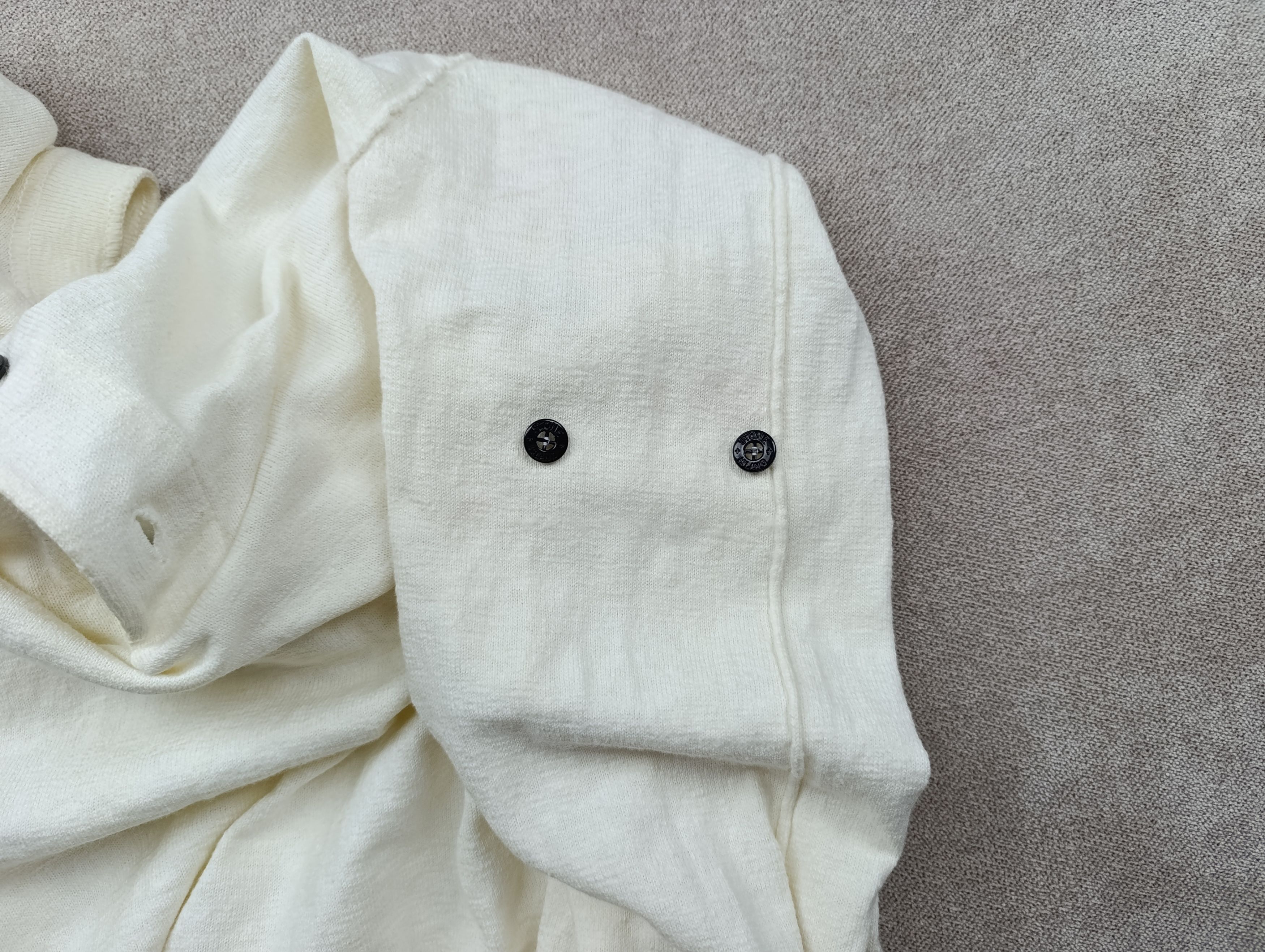 Stone Island Vintage Stone Island Archive Henley Sweater Knit Ivory XXL Size US XXL / EU 58 / 5 - 14 Thumbnail