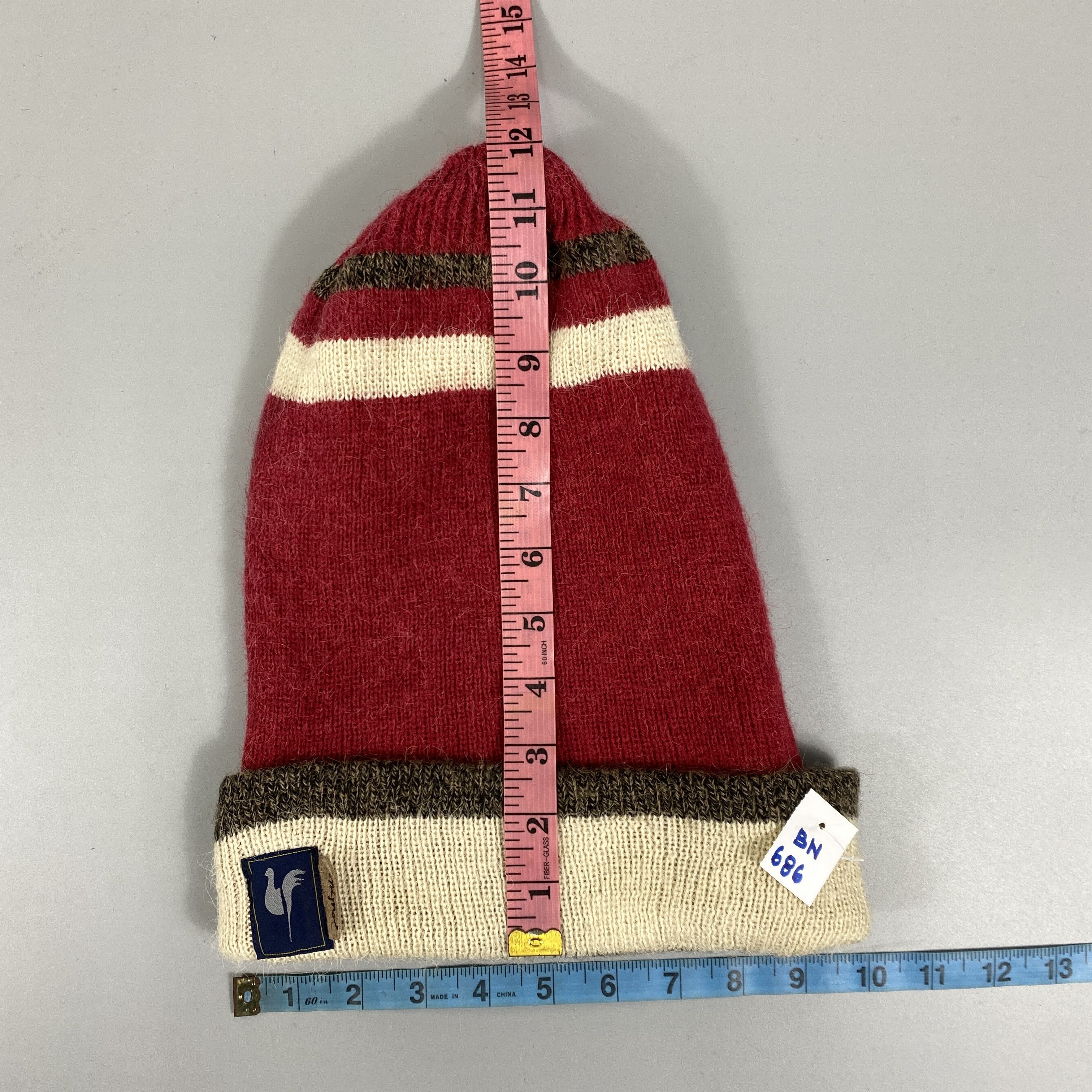 Japanese Brand Stripped Beanie -BN686 Size ONE SIZE - 5 Thumbnail