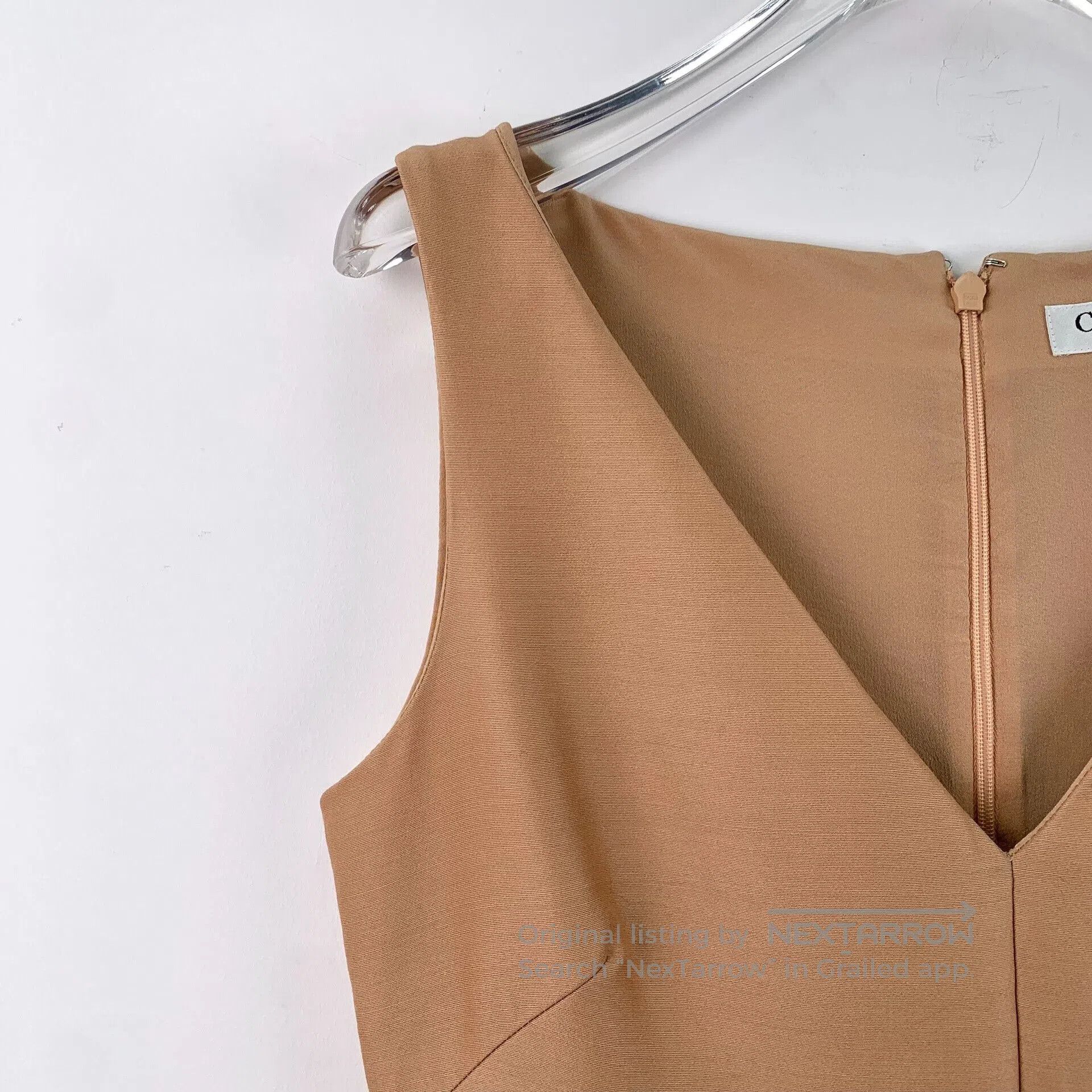 Dior christian dior beige wool silk sleeveless dress. Size M / US 6-8 / IT 42-44 - 3 Thumbnail