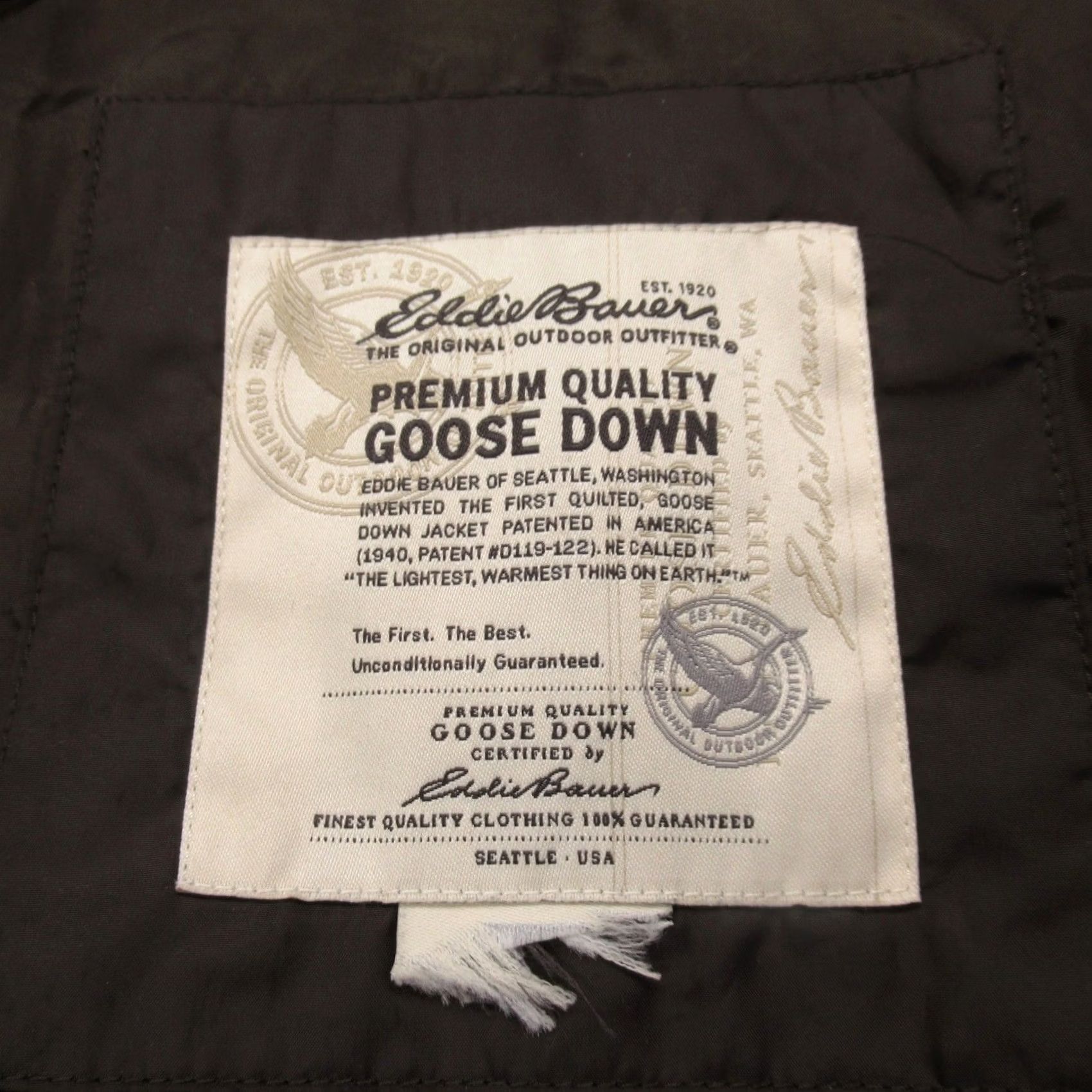 Eddie Bauer VINTAGE Eddie Bauer Down Vest Womens Large Brown Insulated Puffer Zip Quilted Size L / US 10 / IT 46 - 4 Thumbnail