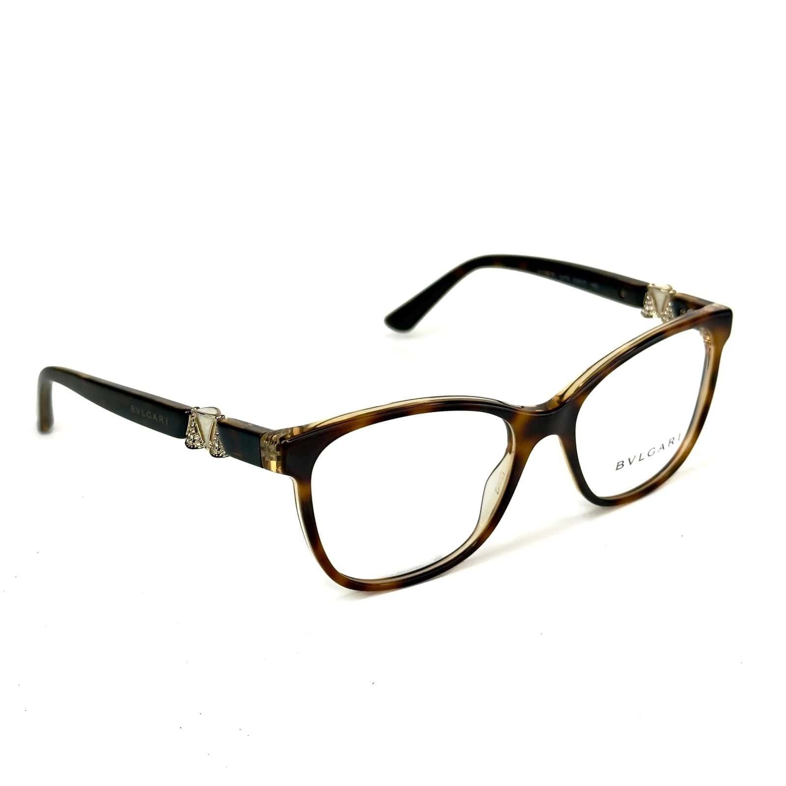 Bvlgari BVLGARI BV4118B Diva 4118 Havana Luxury Eyeglasses Frame Size ONE SIZE - 5 Thumbnail