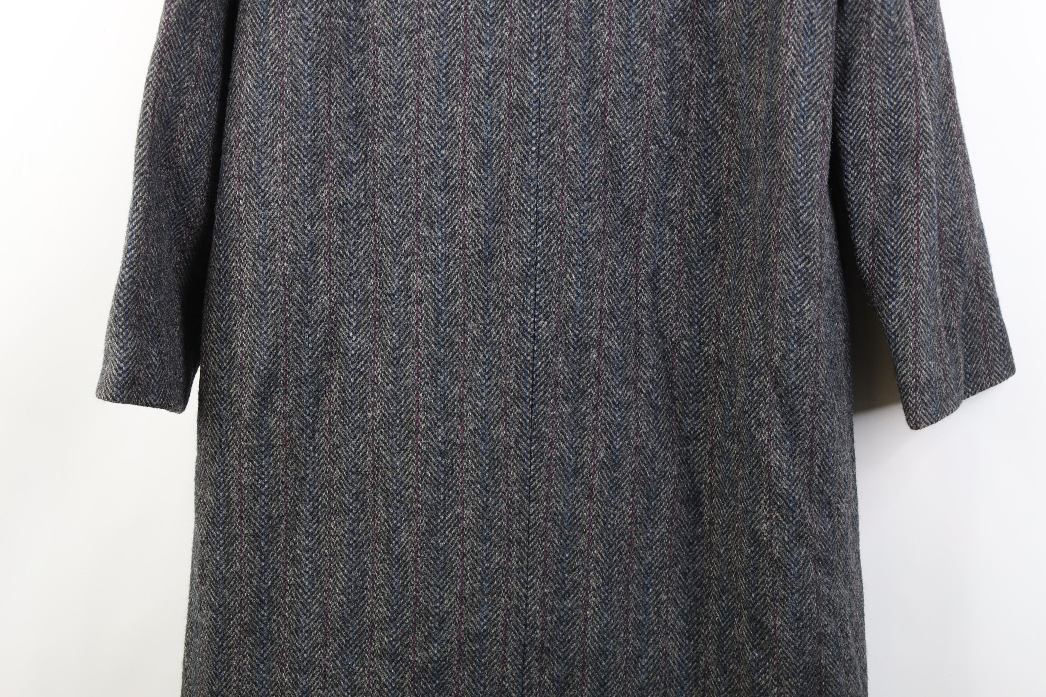 Vintage Vintage 70s Streetwear Wool Tweed Herringbone Overcoat USA Size L / US 10 / IT 46 - 15 Thumbnail