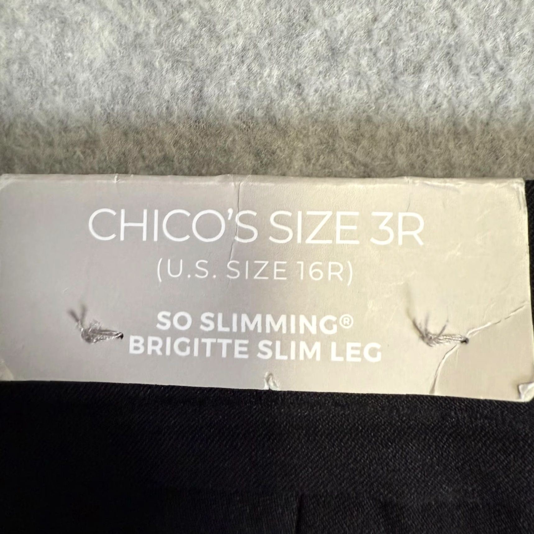 Vintage Chico's 16R So Slimming Bridgette Slim Leg Pants Womens Black Regular Size 16 R Pants Size 38" / US 16 / IT 52 - 7 Thumbnail