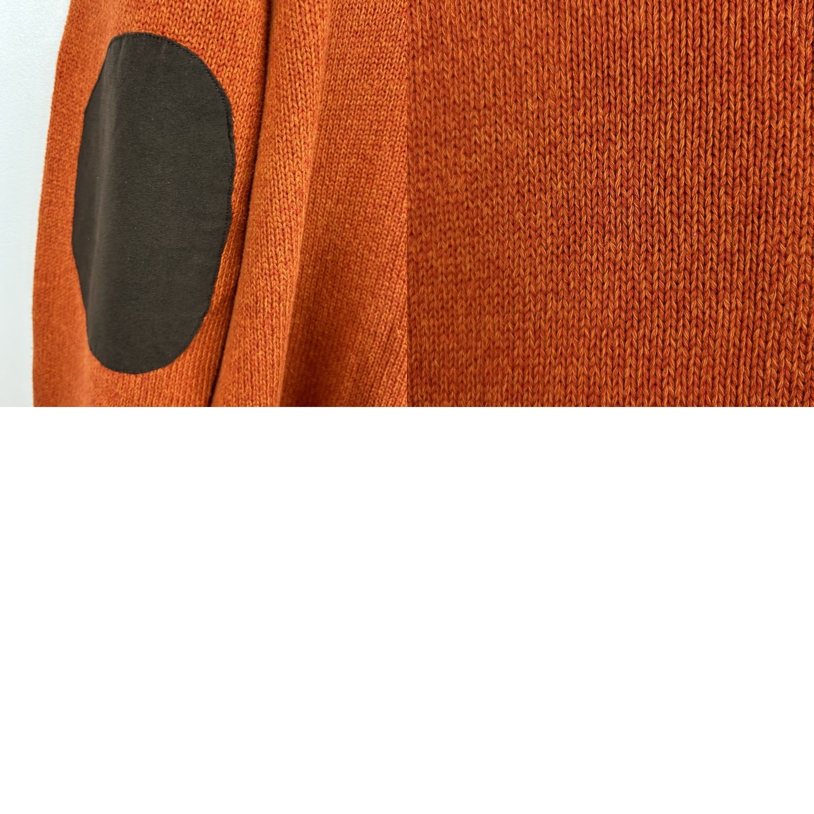 Chaps Chaps Sweater Men L Quarter Button Mock Neck Orange Cotton Knit Long Sleeve Embroidered Patch Size US L / EU 52-54 / 3 - 8 Thumbnail