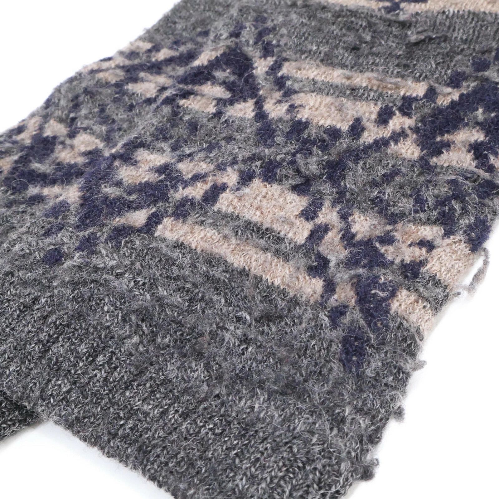 Yohji Yamamoto Yohji Yamamoto POUR HOMME all-over print USED knit cardigan Size US L / EU 52-54 / 3 - 6 Thumbnail