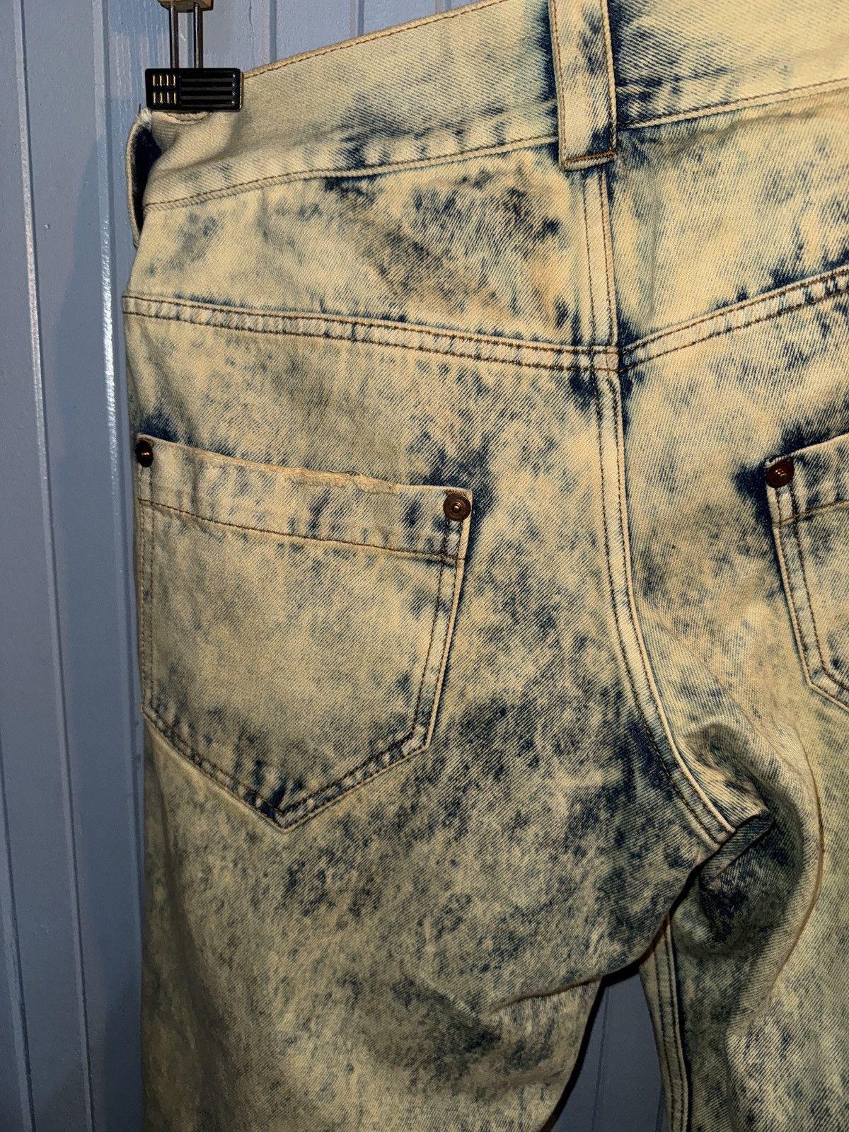 Vaquera Vaquera Distressed Acid Wash Baggy Denim Made In Italy Size US 29 - 9 Thumbnail